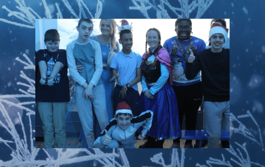 CPA students enjoying the Frozen sensory experience with Elsa and Anna!