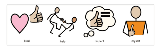 kind, help, respect, myself