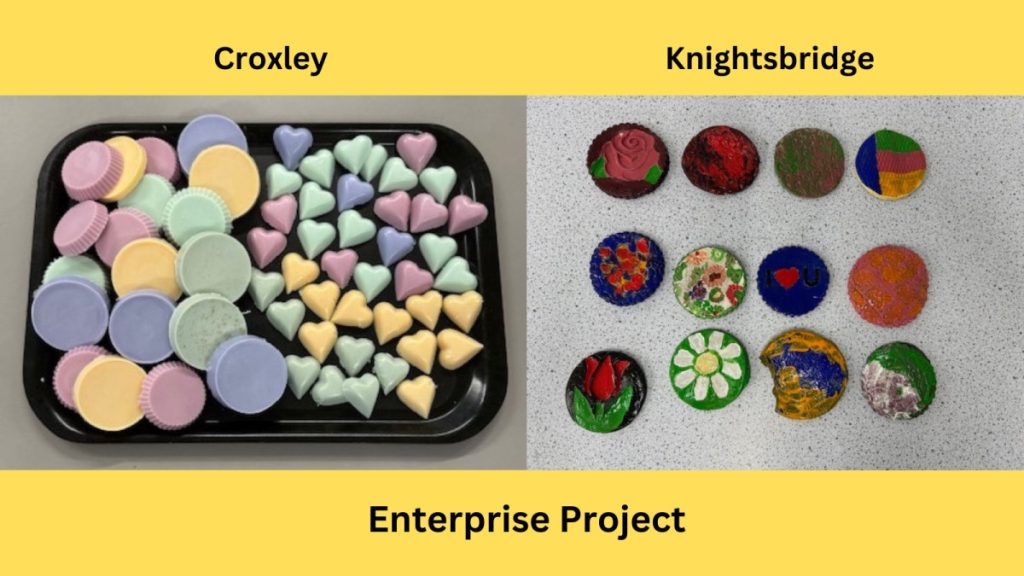 Enterprise Project soaps made by Croxley class and decorations made by Knightsbridge class