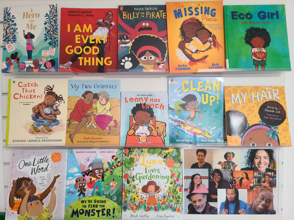 Display of library books for Black History Month