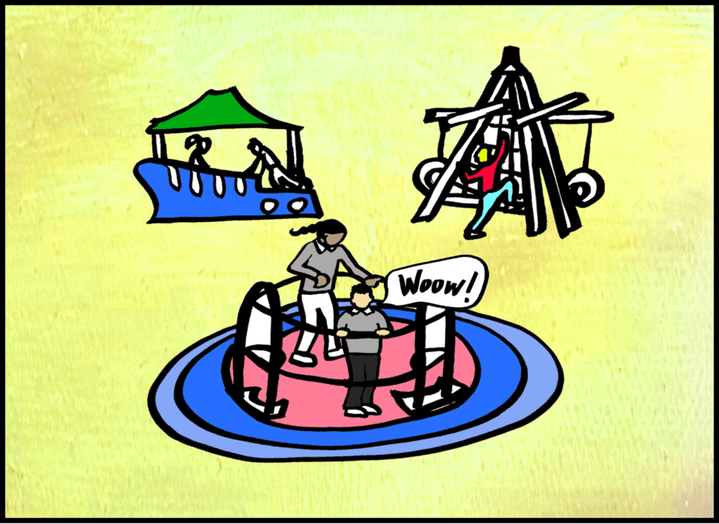 Students in the playground Illustration: Copyright Dr Penelope Mendonca