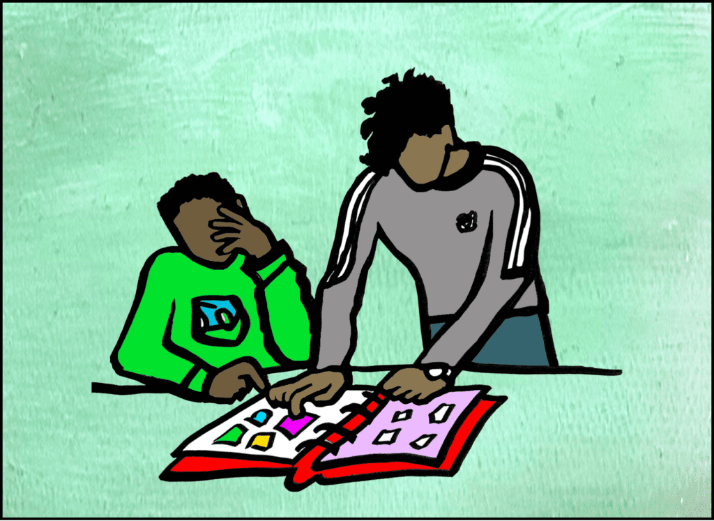 Student and Teaching Assistant Illustration: Copyright Dr Penelope Mendonca Student and Teaching Assistant Illustration: Copyright Dr Penelope Mendonca