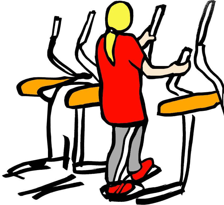 Student in the gym Illustration: Copyright Dr Pen Mendonca