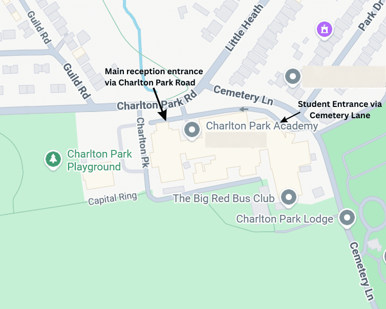 Map of Charlton Park Academy Map of Charlton Park Academy